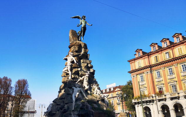 Piazza Statuto, Torino Magica e il monumento del Traforo del Frejus
