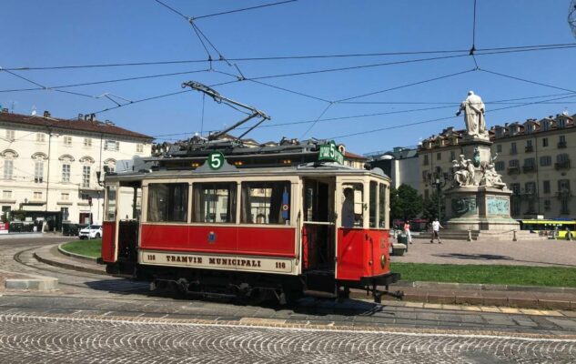 tram storico Torin luglio 2023