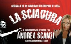 Andrea Scanzi a Torino nel 2024 con "La Sciagura – Cronaca di un governo di scappati di casa"