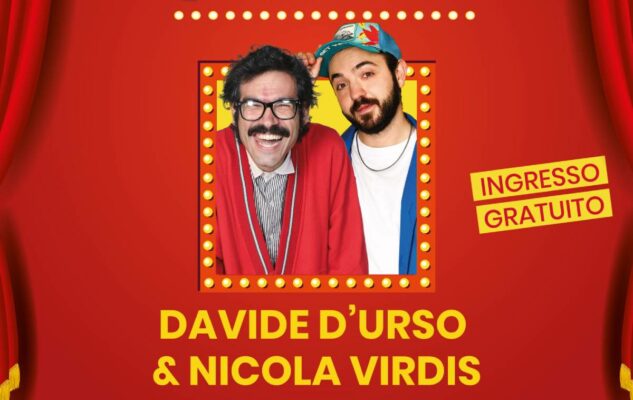 Davide D'Urso e Nicola Virdis: domenica spettacolo gratuito a Piazza Paradiso Cabaret 2025